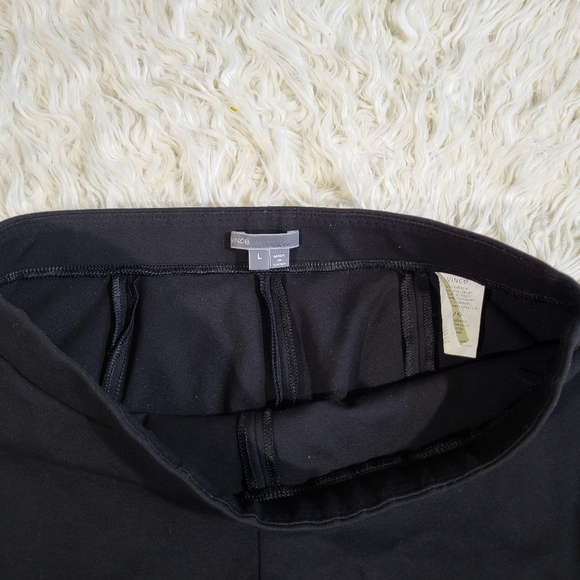 VINCE Mixed Media Ponte Knit Leather Leggings Size Large - Picture 5 of 14